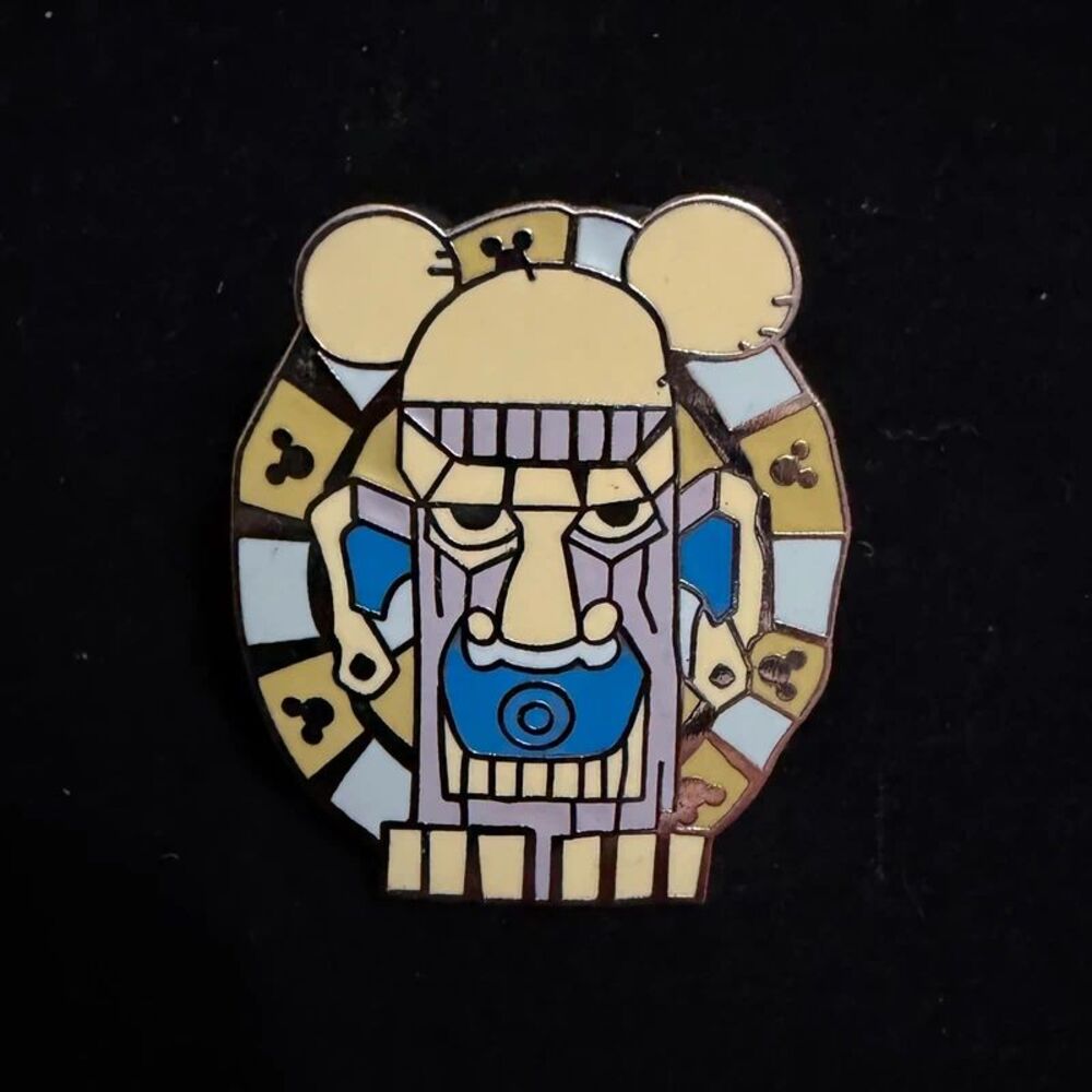 Disney Blue Gray Tiki Hidden Mickey Pin 2007 WDW 2 of 3 PinPics 59032